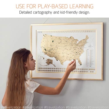 Travelization USA Scratch Off Map - Ideal for Any Traveler