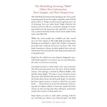 The Little Book of Common Sense Investing: The Only Way to Guarantee Your Fair Share of Stock Market Returns (Little Books, Big Profits)