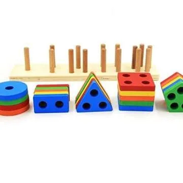 Educational Montessori Sorting and Stacking Toy for Toddlers
