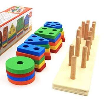 Educational Montessori Sorting and Stacking Toy for Toddlers
