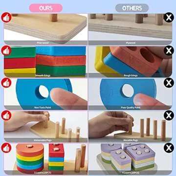 Educational Montessori Sorting and Stacking Toy for Toddlers