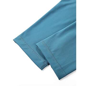 CRZ YOGA Womens Workout Capris Leggings 23'' - High Waisted Gym Tummy Control Yoga Pants with 2 Pockets Petrol Blue Large