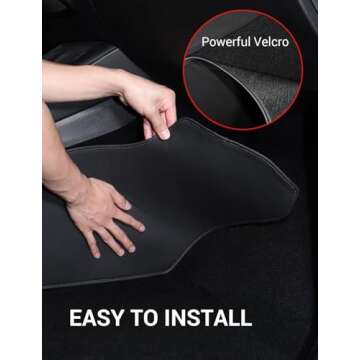 BASENOR Waterproof Anti-Kick Mats for Tesla Model Y 2020-2025