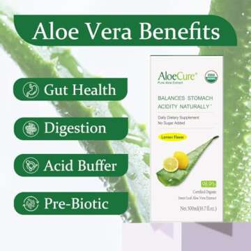 Organic Aloe Vera Juice with Lemon Flavor for Health