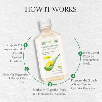 Organic Aloe Vera Juice with Lemon Flavor for Health