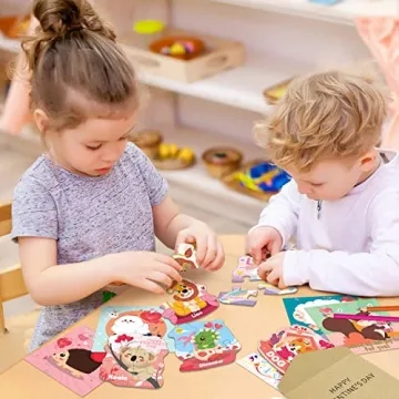 Fun Valentines Day Cards with Jigsaw Puzzles for Kids