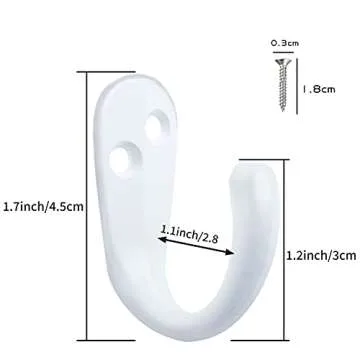 IBosins 15PCS Durable Coat Hooks for Home Organization