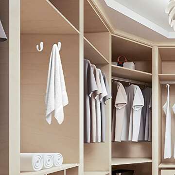 IBosins 15PCS Durable Coat Hooks for Home Organization