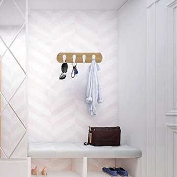 IBosins 15PCS Durable Coat Hooks for Home Organization