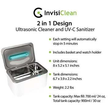 InvisiClean Ultrasonic Cleaner & UV-C Light for Total Hygiene