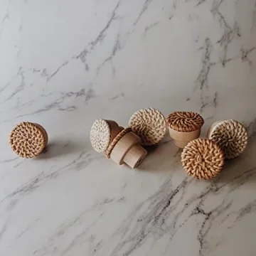 Stylish BOHOIFY 6pc Rattan Knobs for Home Decor