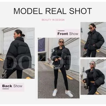 Dokotoo Women's Puffer Jacket - Warm Casual Winter Wear