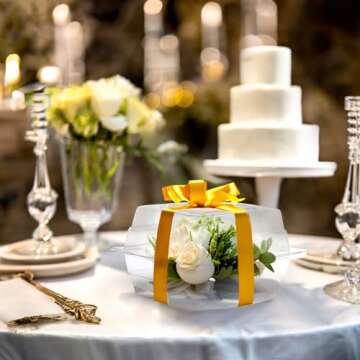 Bright Creations 20-Pack Clear Plastic Corsage Boxes for Flowers, Weddings, and Proms (4.9 x 4.1 x 3 In) - Corsage Box