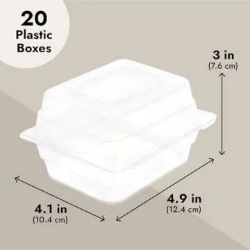 Bright Creations 20-Pack Clear Plastic Corsage Boxes for Flowers, Weddings, and Proms (4.9 x 4.1 x 3 In) - Corsage Box