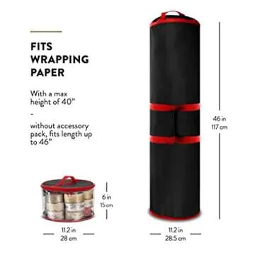 Zober Gift Wrap Organizer - Holds 20 Rolls & More