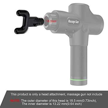 KOFOHO Massage Gun Head, 12 Packs Replaceable Massager Heads Attachment Helps Relieve Muscle Soreness and Stiffness (Black-12 Head)