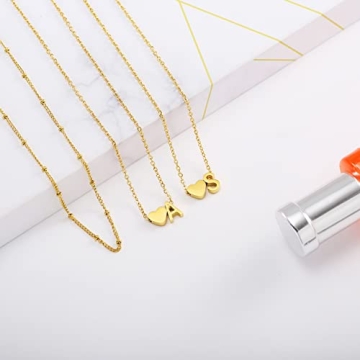 Glimmerst Personalized Initial Necklace 18K Gold Plated