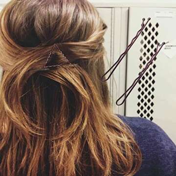 Bobby Pins Brown 330 Count Stylish Hair Pins for All