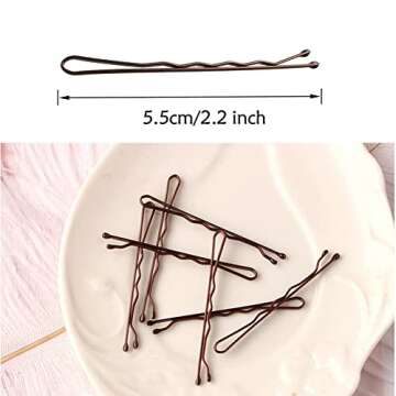 Bobby Pins Brown 330 Count Stylish Hair Pins for All
