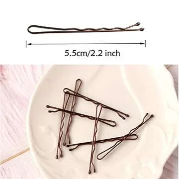 Bobby Pins Brown 330 Count Stylish Hair Pins for All