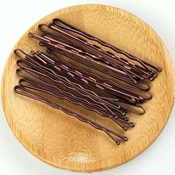 Bobby Pins Brown 330 Count Stylish Hair Pins for All
