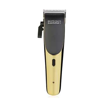 GAMMA+ Ergo Professional Microchipped Magnetic Motor Clipper with 3 Customizable Lids (Chrome, Rose Gold, Gold)