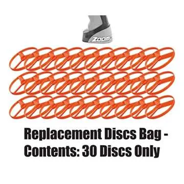Zoom-O Flying Disc Launcher Disc Refill Pack | 30 Extra Disc Replacements for Endless Fun
