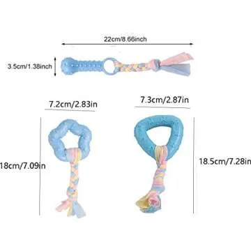 CAMITER 7pcs Colorful Dog Chew Toys Set for Puppies