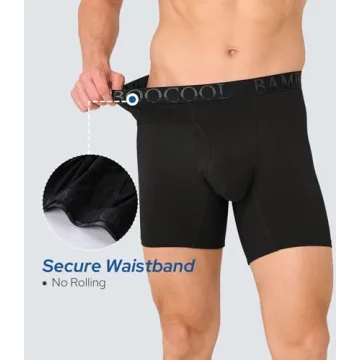 Bamboo Cool Men's Breathable Boxer Briefs Moisture-Wicking Underwear
