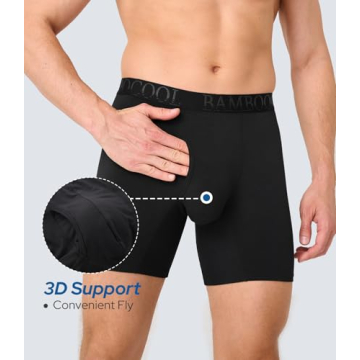 Bamboo Cool Men's Breathable Boxer Briefs Moisture-Wicking Underwear