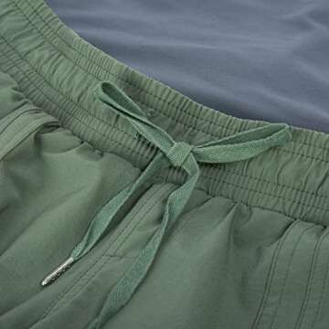 Maacie Pregnancy Golf Active Outdoor Summer Shorts Stretch Hiking Cargo Shorts Olive Green S