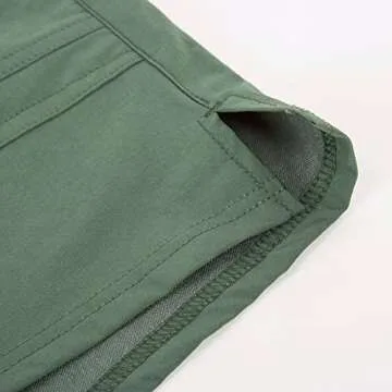 Maacie Pregnancy Golf Active Outdoor Summer Shorts Stretch Hiking Cargo Shorts Olive Green S