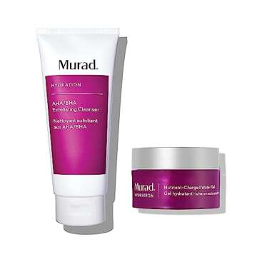 Murad Smooth & Replenish Value Set - 2-Piece Full-Size Set $117 Value - AHA/BHA Cleanser & Water Gel...