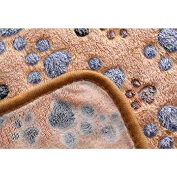 1 Pack 3 Blankets Super Soft Fluffy Premium Fleece Pet Blanket Flannel Throw for Dog Puppy Cat Paw Brown/Pink/White Small New