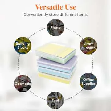 Lifewit 6 Pack Plastic Multi-Purpose Storage Box with Latching Lids, Clear A4 Paper Storage, Classroom Organization, Storage Containers for Board Game, Craft, Document, Magazine, Art Supplies