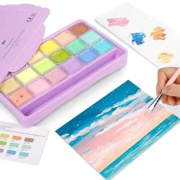 HIMI Pastel Gouache Set - 18 Colors in Jelly Cups