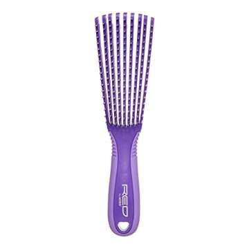 Red by Kiss Detangling Brush for Curly Hair - Glide & Define Non-Slip Brush (Purple)