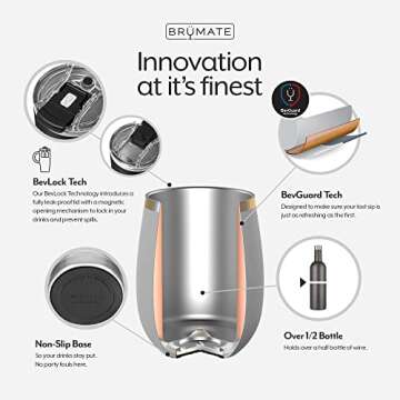 BrüMate Uncork'd XL MÜV - Insulated Wine Tumbler - Leak-Proof