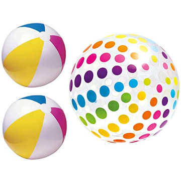 LINE42 Big Beach Ball Set - Jumbo 42 Inch & Classic Balls