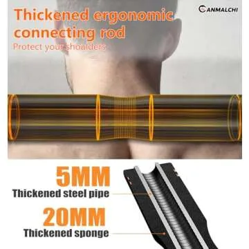 CANMALCHI 6 in 1 Adjustable Dumbbell Kettlebell Barbell Set 44lbs Weight Dumbbells Set,Multifunctional Workout Dumbbells Set for Home Gym Fitness Strength Training Exercise