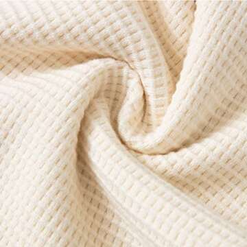 Gratoryna Womens Waffle Knit Lounge Wide Leg Pants High Elastic Waist Flowy Sweater Pants with Drawstring(Beige-M)