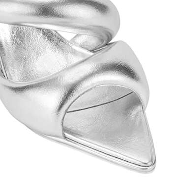 JW PEI Women's Sara Mule Heeled Sandals - Silver