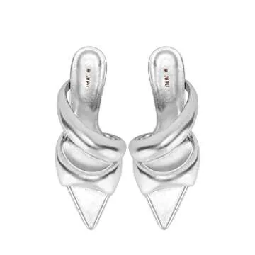 JW PEI Women's Sara Mule Heeled Sandals - Silver