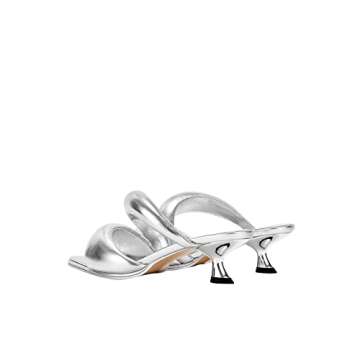 JW PEI Women's Sara Mule Heeled Sandals - Silver