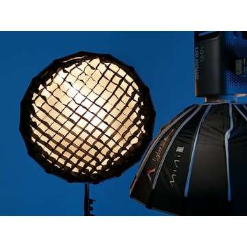 Aputure Light Dome Mini III Softbox,Bowens Mount Octagonal Softbox Quick-Setup Soft Light Modifier for Video Light Aputure Amaran 200/100/300c/150c/60d s/60x s