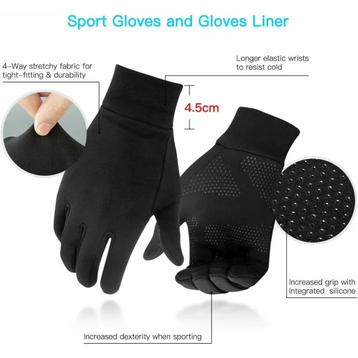 Unigear Running Gloves - Touch Screen & Anti-Slip Features