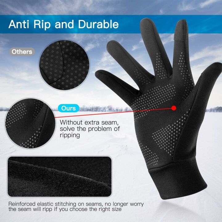 Unigear Running Gloves - Touch Screen & Anti-Slip Features