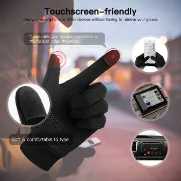 Unigear Running Gloves - Touch Screen & Anti-Slip Features