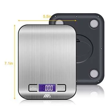 Toplus Kitchen Scale - Accurate, Compact & Stylish