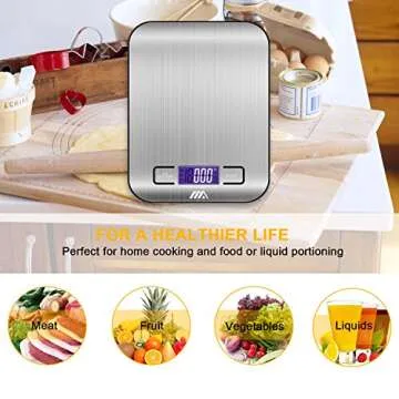 Toplus Kitchen Scale - Accurate, Compact & Stylish